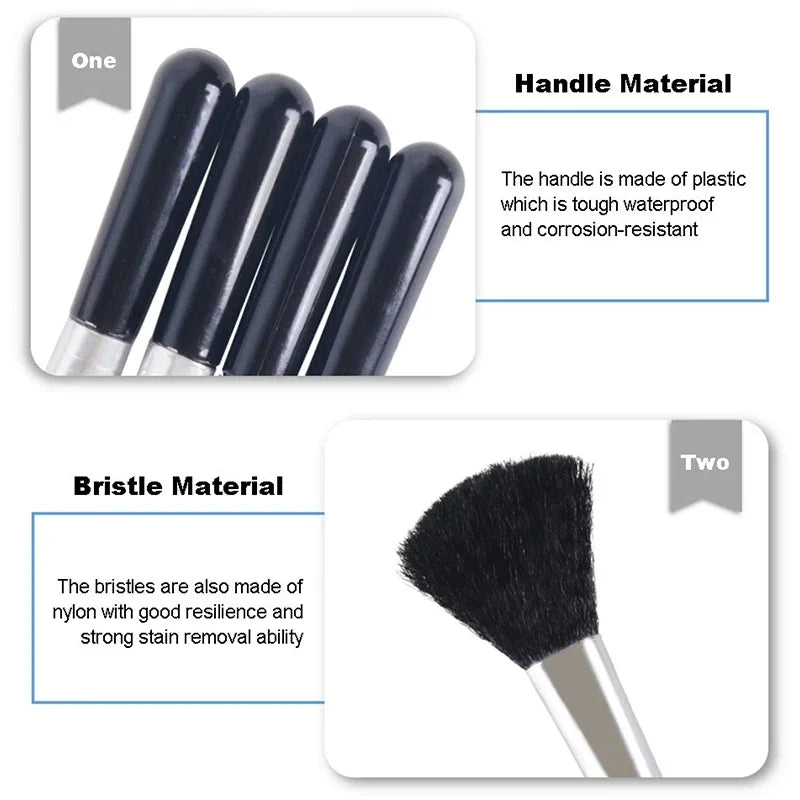 SEAMETAL 5pcs Car Wash Brush Detail Small Car Interior Cleaning Tools Air Conditioner Air Outlet Cleaning Brush Dust Duster