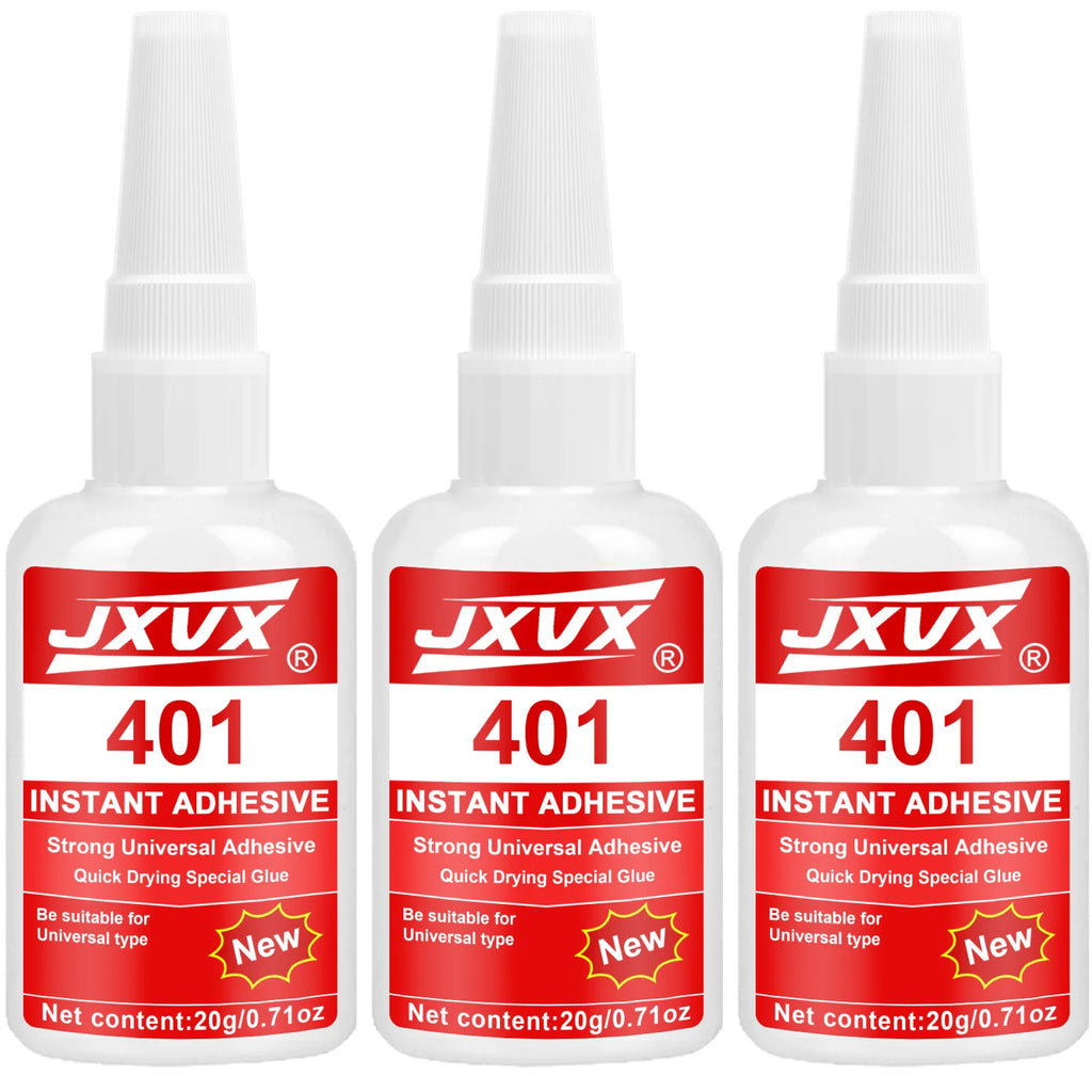 JXVX Instant Bond High CA Super Glue – clear, Ethyl Cyanoacrylate Adhesive for Woodworking, Gap-Filling, 15-45 Second Set – 20ml