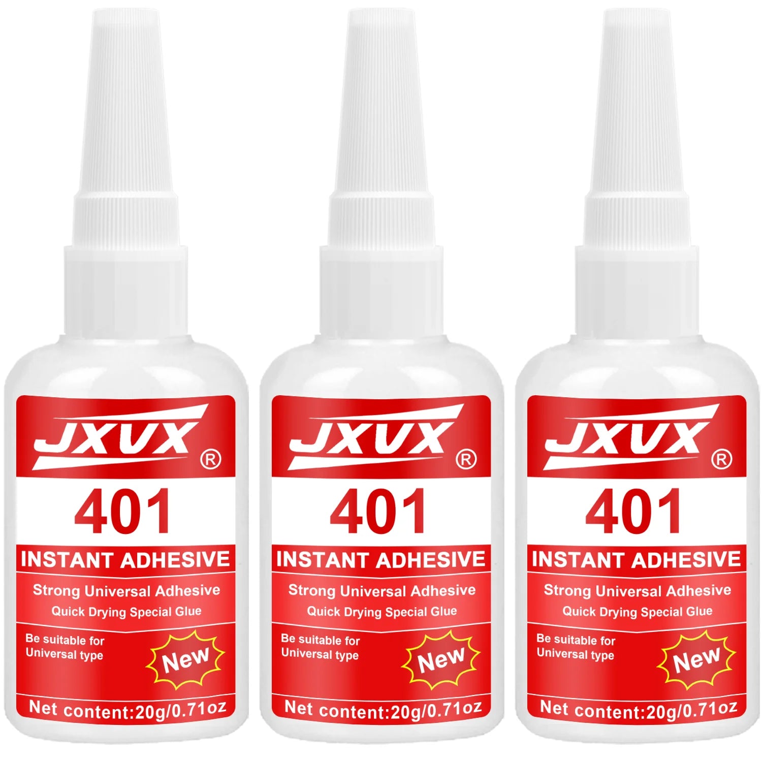 JXVX Instant Bond High CA Super Glue – clear, Ethyl Cyanoacrylate Adhesive for Woodworking, Gap-Filling, 15-45 Second Set – 20ml