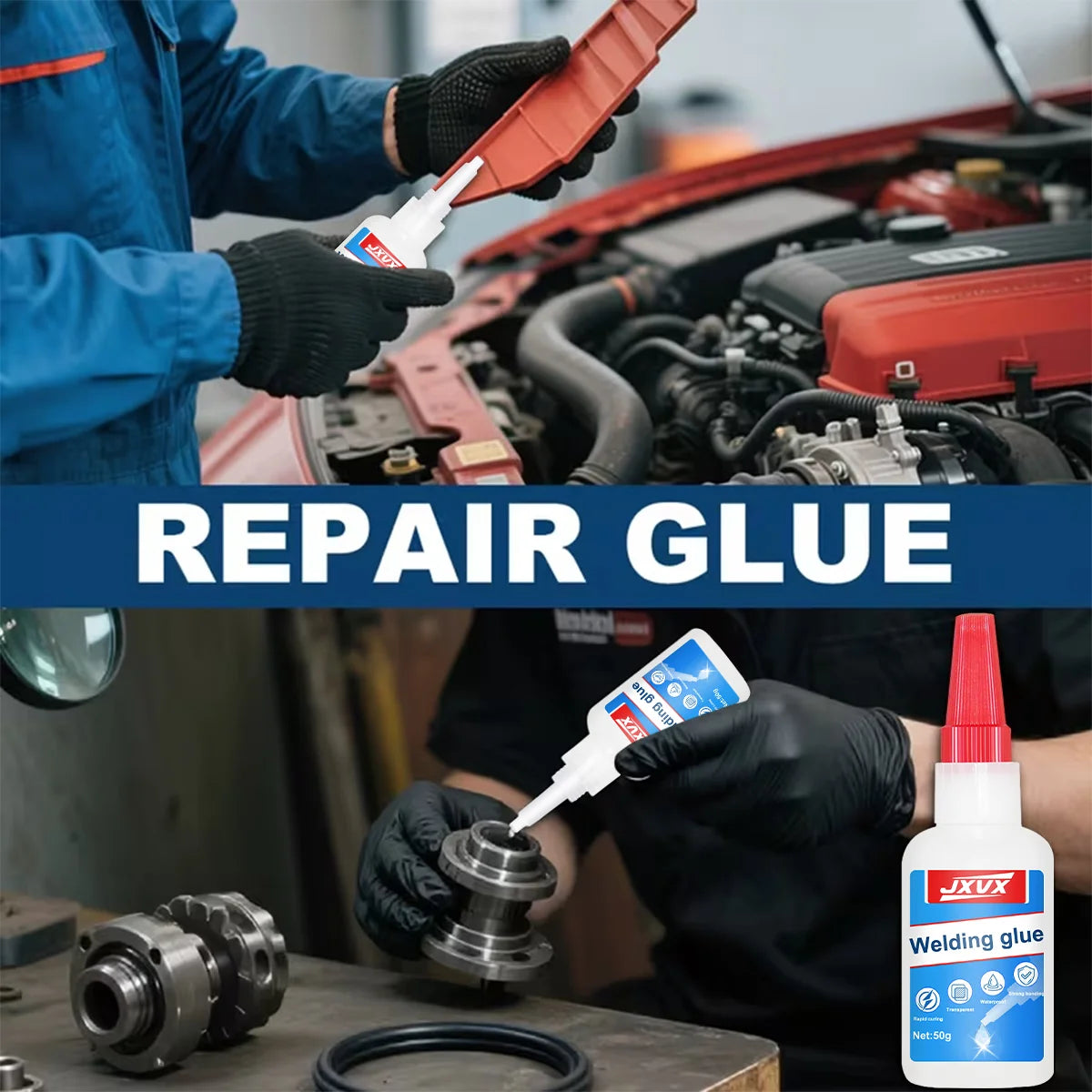 Super Strong Quick Grounding Glue Rubber Metal Wood Plastic Instant Glue Repair Resin Ceramic Metal Glass Quick Dry Adhesive Car Repair Tools at Home, 35/50g