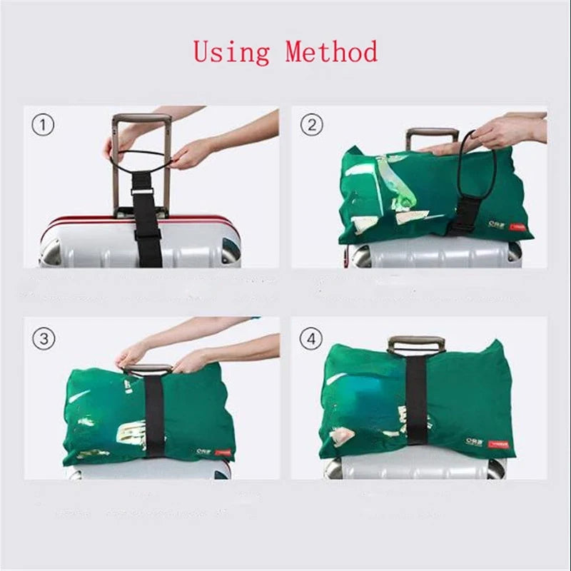 Elastic Adjustable Luggage Strap Carrier Strap Luggage Bungee Luggage Belt Suitcase Belt Travel Security Carry-on Strap