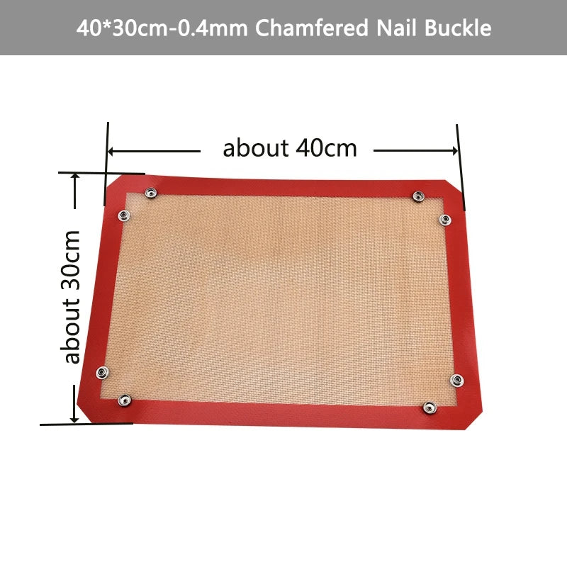 1Pc Silicone Baking Mat with Button Non-Stick Reusable Heat Resistant Pastry Mat Leak Proof Cookie Sheet for Oven Baking Supply