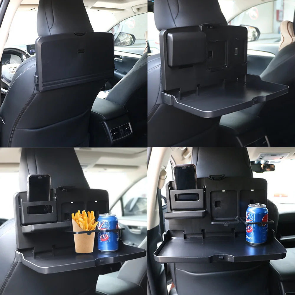 Car Folding Food Cup Tray Dining Table Drink Holder Auto Accessories Backseat Cup Holder Car Interior Storage Shelf
