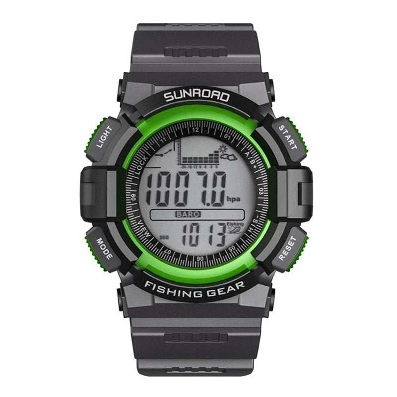 SUNROAD Fishing Barometer Watches Digital Water Depth Temperature Monitor Altimeter Compass Alarm Clock Waterproof 50m Backlight