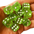 10pcs/Pack Transparent Acrylic Dice 16mm High Quality Multicolour #16 Round Corner Boutique Game Dices Cubes