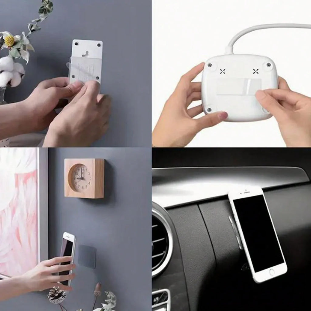 50pcs Double Sided Wall Sticker, Waterproof Adhesive Tape, Square Nano Transparent Tape Sticker, Multi-purpose Double-sided Tape, Strong Adhesive Patch For Household, Home Essentials