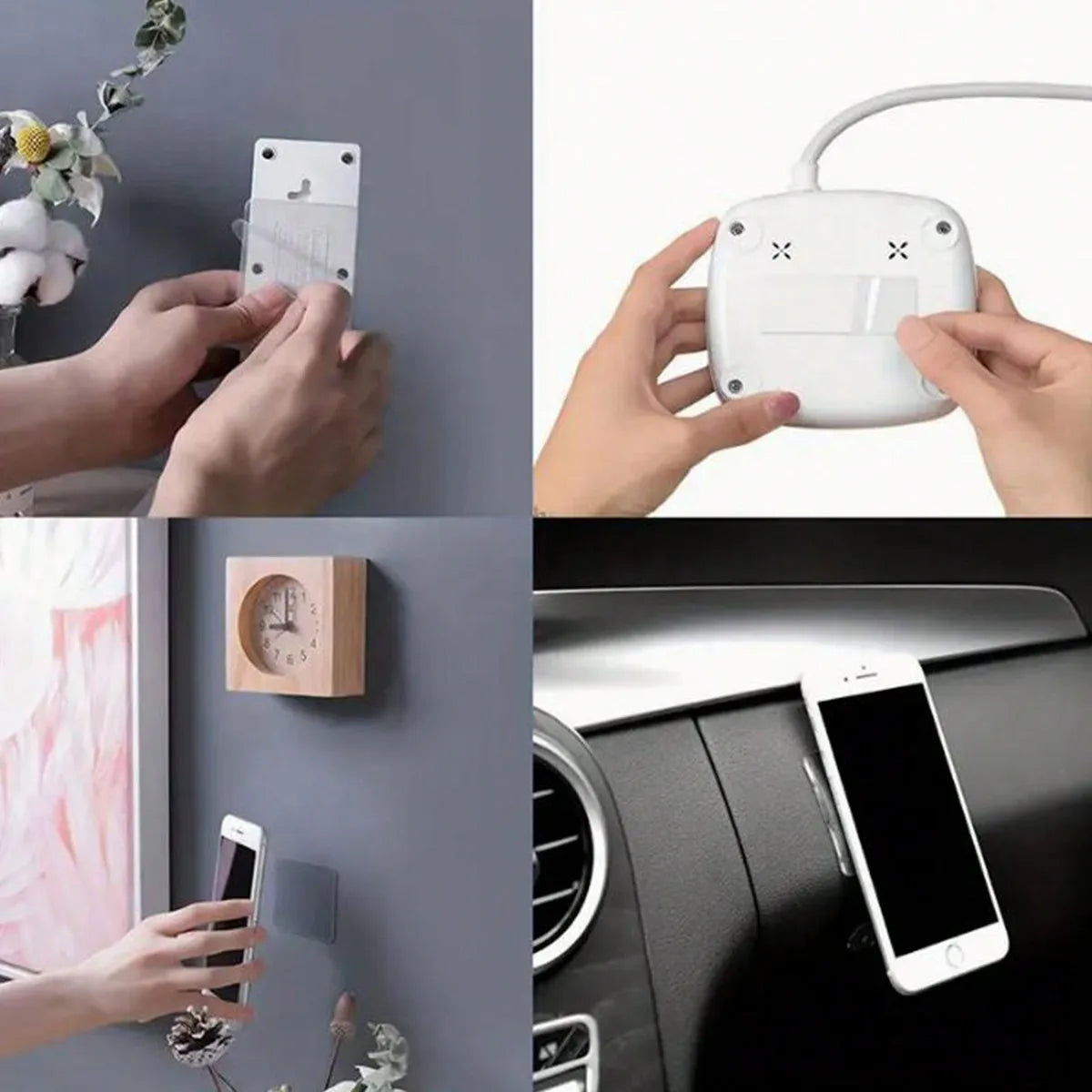 50pcs Double Sided Wall Sticker, Waterproof Adhesive Tape, Square Nano Transparent Tape Sticker, Multi-purpose Double-sided Tape, Strong Adhesive Patch For Household, Home Essentials