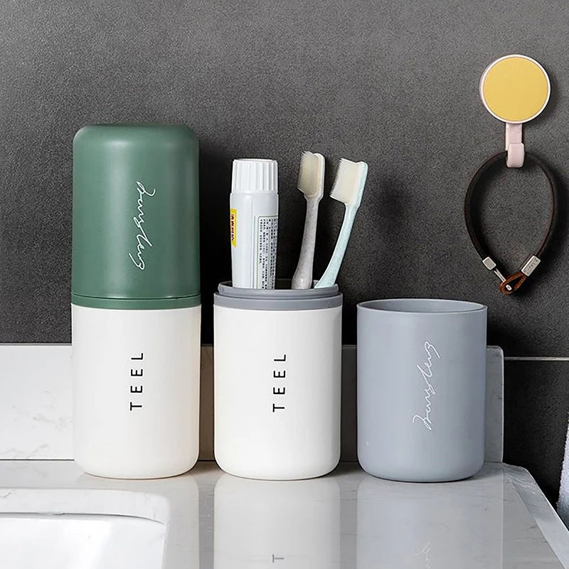 1pc Portable Toothbrush Holder Box Bathroom Accessories Toothpaste Box Outdoor Travel Camping Toothbrush Storage Organizer Case