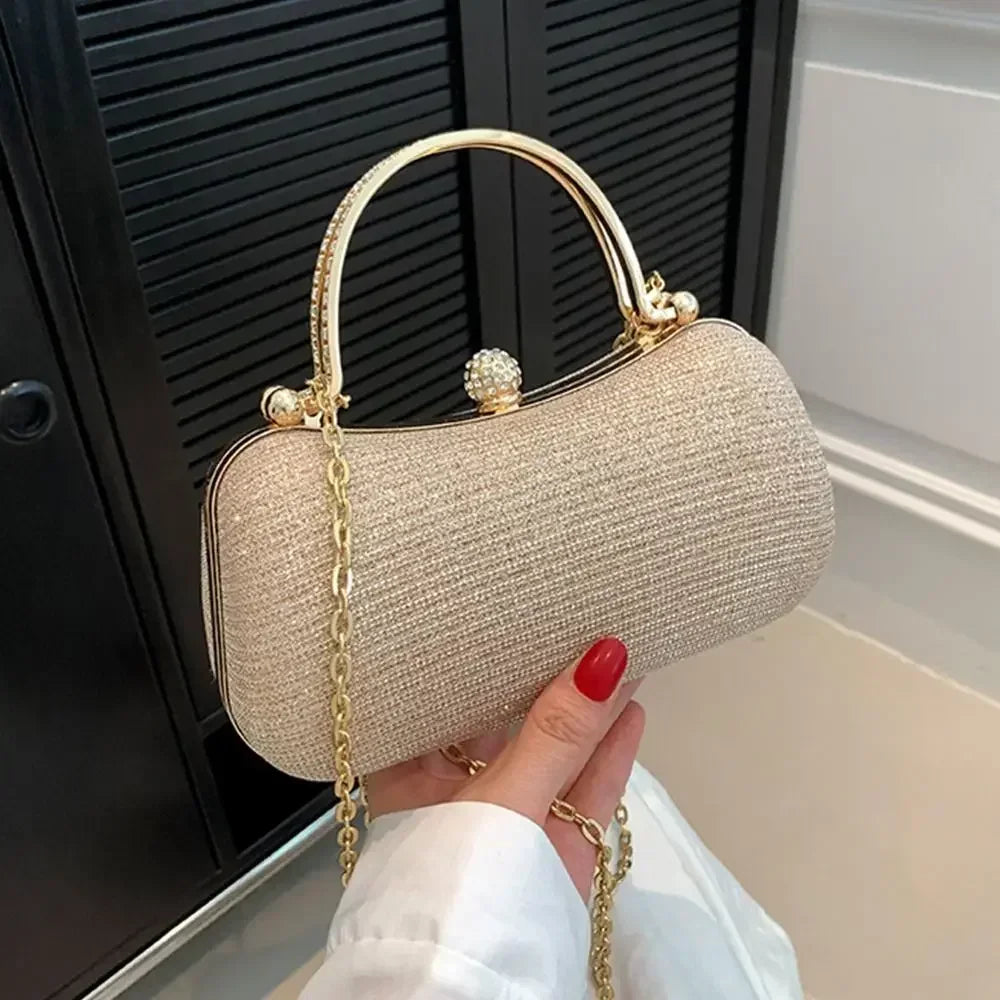 Chain Evening Bag Dinner Shoulder Bag for Women Handbag - Fashion Crossbody Bags Vintage Underarm Bag Satchel
