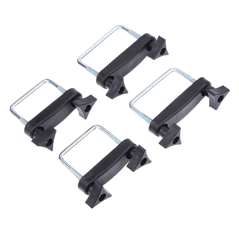 4 PCS Car Roof Rack Basket U-Bolt Clamps Mounting Fitting Kit Universal Luggage Frame Fixing Clip