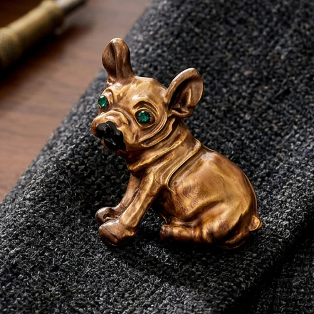 Classic Enamel Rhinestone Dog Brooches for Women Unisex Trendy Animal Pins Office Party Friend Funny Gifts Jewelry Accessories