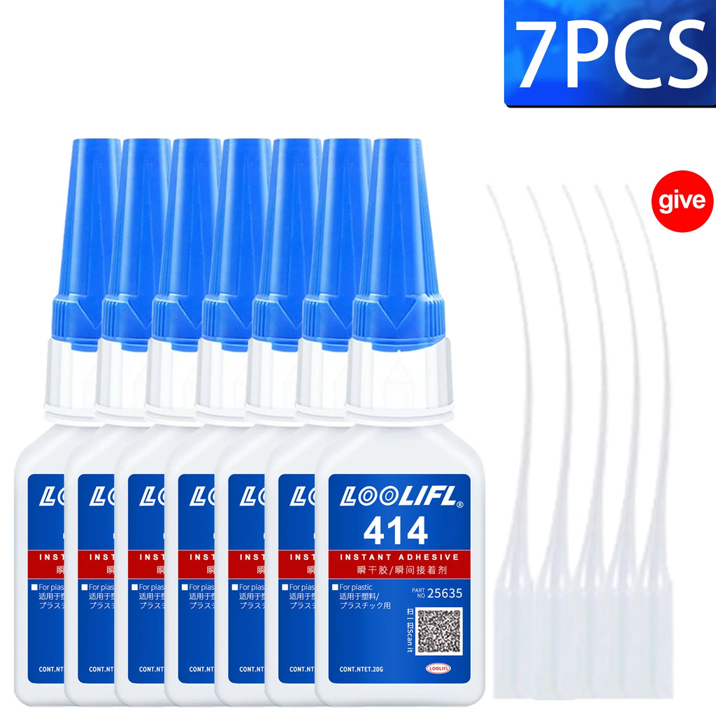 LOOLIFL 414 Multi-Purpose Super Glue Cyanoacrylate Adhesive Instant Fast Adhesive Rubber Wood Glass Stronger All Bonding Glue