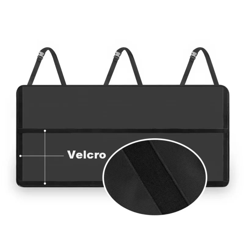 Car trunk storage bag SUV car seat back hanging bag Multi functional storage mesh bag Car interior storage items