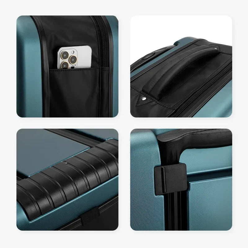 20/24 Folding Trolley Bag Luggage Case for Business Travel Lightweight Foldable School Suitcase Fashion Trunk Boarding Bag