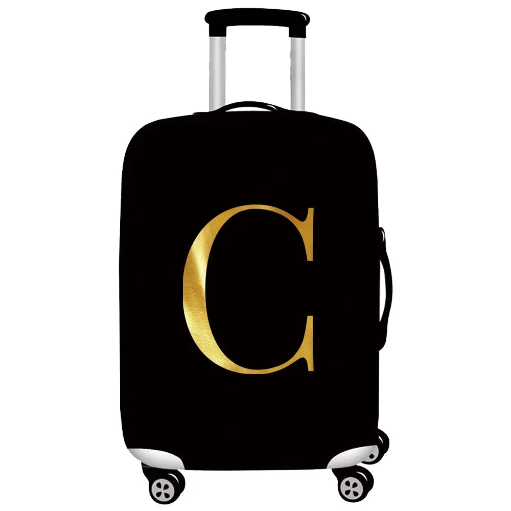 Luggage Cover Stretch Fabric Suitcase Protector Baggage Dust Cover Suitable 18-32 Inch SuitcaseTravel Organizer letter Series