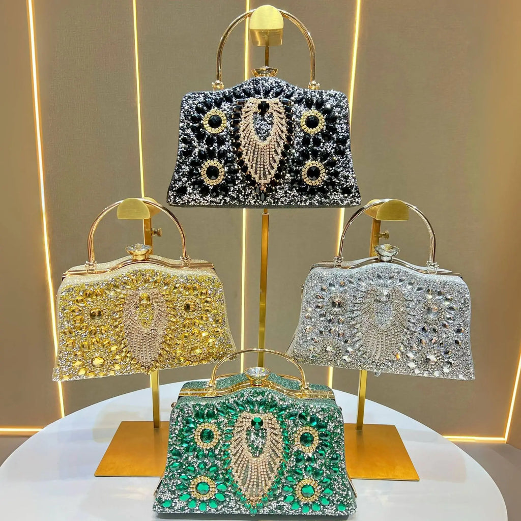 New evening bag full of diamonds handbag European and American fashion celebrity cheongsam dress banquet bag messenger bag