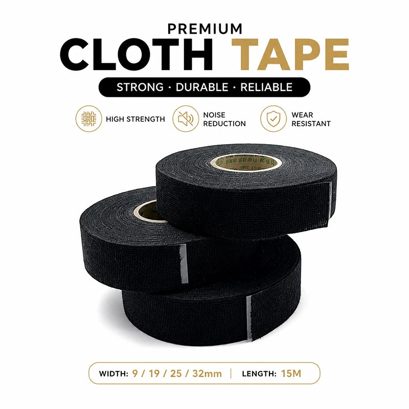 15 meters wide, 9-32mm seamless black velvet tape, low-temperature non opening adhesive, soundproof and scratch resistant