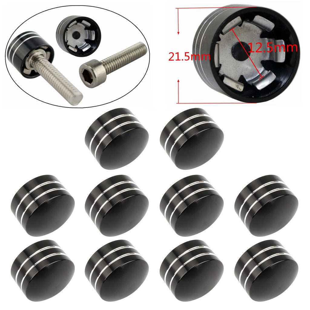 Motorcycle Engine Head Bolts Screw Toppers Cover Caps Nuts CNC Aluminum For Harley Touring Dyna Sportster Softail Twin Cam