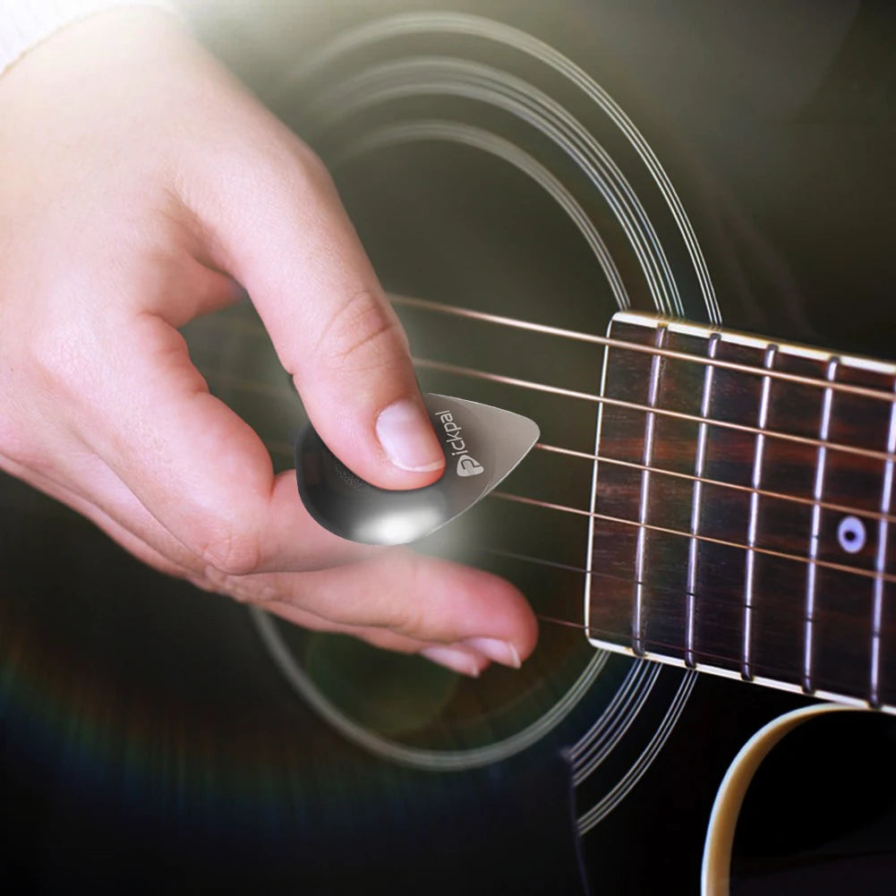 LED Luminous Guitar Pick ABS Electric Guitar Pick with High-Sensitivity LED Light Non-Slip for Bass Electric Guitarists