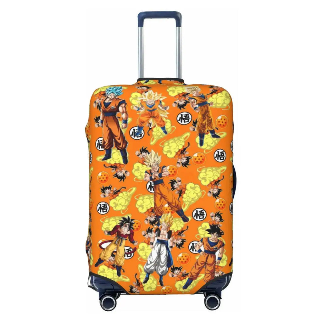 Vintage Kid Goku Dragon Ball Suitcase Cover Travel Flight Elastic Luggage Supplies Protection