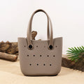 Large Beach Bag Summer EVA Beach Basket Women Picnic Tote Bag Holes Waterproof Handbag Pouch Shopping Shoulder Bag