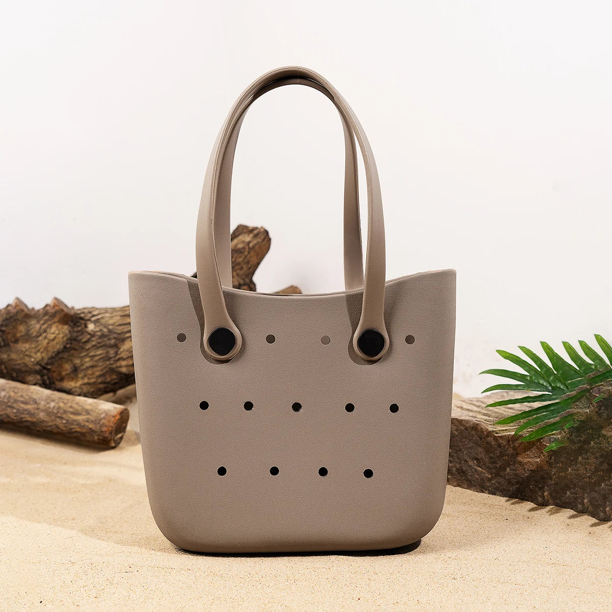 Large Beach Bag Summer EVA Beach Basket Women Picnic Tote Bag Holes Waterproof Handbag Pouch Shopping Shoulder Bag