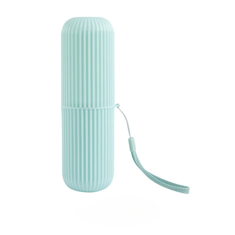 1pc Portable Travel Toothbrush Toothpaste Storage Box Set - Compact Couples Oral Care Kit with Mouthwash Cup,Makeup Brush Holder