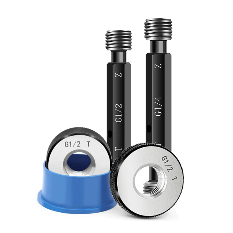 Straight Pipe 1PCS Thread Plug Gauge / 1SET(1*GO+1*NOGO) Thread Ring Gauge Measure Tool G1/8 G1/4 G3/8 5/8 7/8 1/2 3/4 1/16 G1''