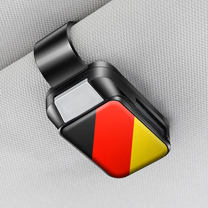 Car Sun Visor Sunglasses Clip Holder, Multi-Functional Eyeglasses Hanger Card Ticket Organizer Auto Interior Storage Accessories