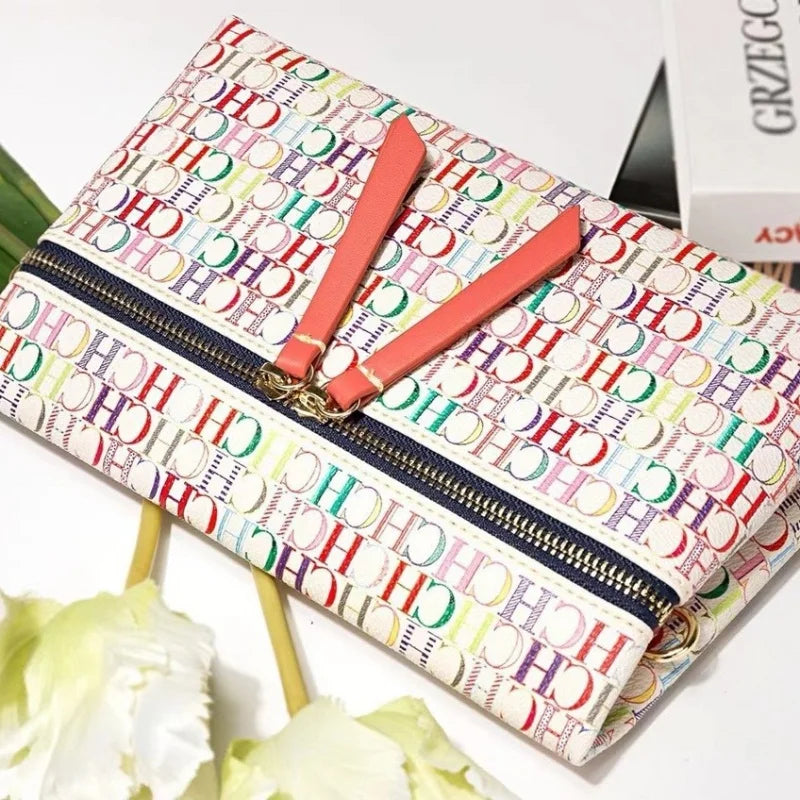 CHCH Fashionable Floral Letter Print Crossbody Bag Women's Classic Small Niche Design Envelope Bag PU Material bolsos mujer