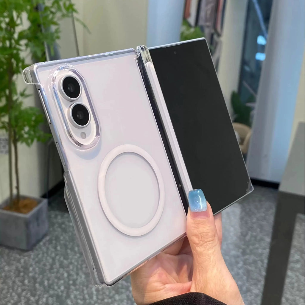 Clear Acrylic PC for Magsafe Case For Samsung Galaxy Z Fold 8 Ultra 7 6 Case Magnetic Hinge Protect Cover for Samsung Z Fold 8