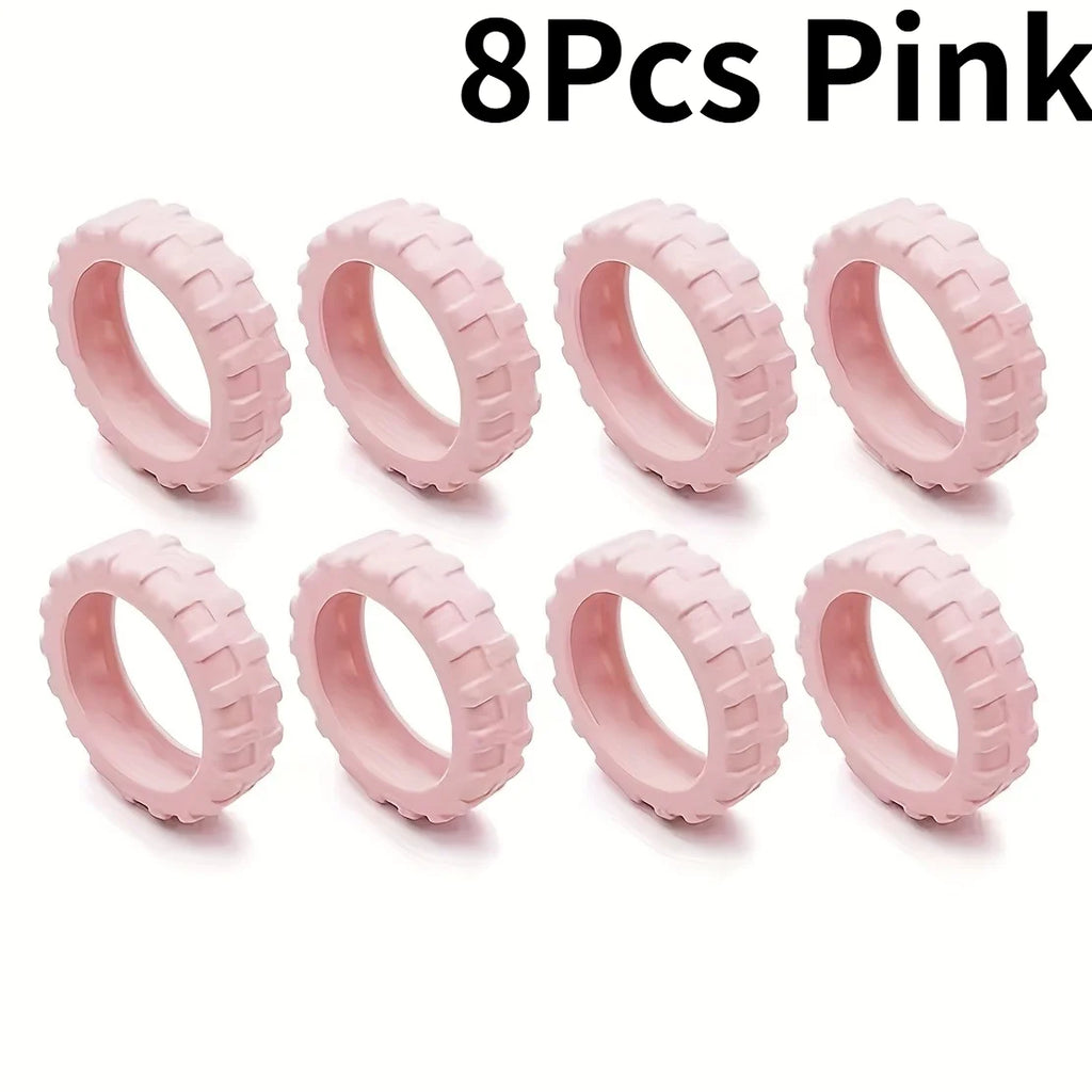 8pcs/set Silicone Luggage Wheel Protective Covers, Scratch Protection Covers for Universal Wheels.Essential Travel Accessorie.