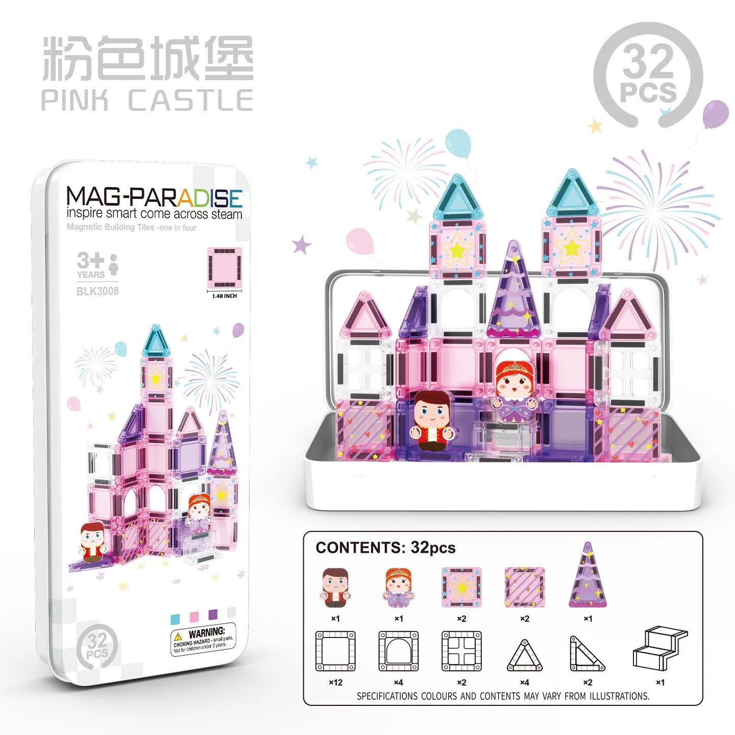Mini Magnetic Building Blocks for Children, Portable Magnetic Toys with Bright Colors and Fun Designs, Birthday and Holiday Gift