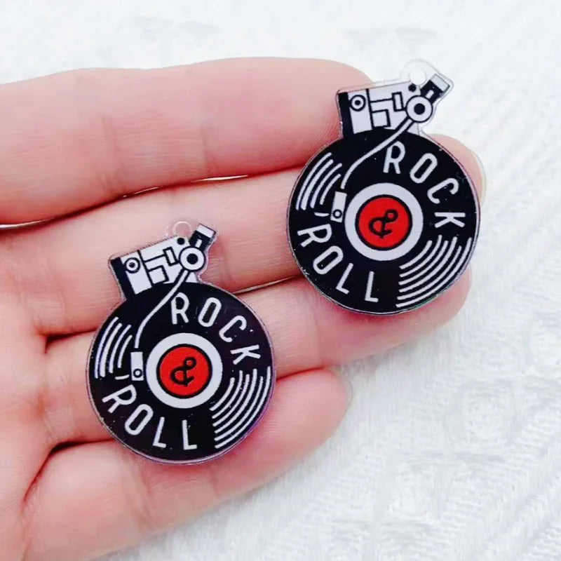10pcs Halloween cartoon character charm creative acrylic pendant keychain necklace jewelry DIY ornaments hanging accessories