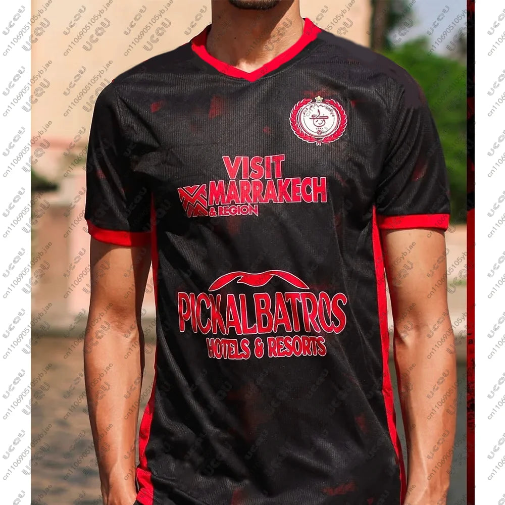 2026 Men Kids Boys Top Adult Home Jersey Soccer Game Sport Away Male Breathable Football Jersey K-Kawkab M-Marrakech T Shirt Tee