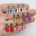 12pcs colorful guitar enamel pendants gold alloy instrument pendants DIY earrings bracelets necklaces jewelry making accessories