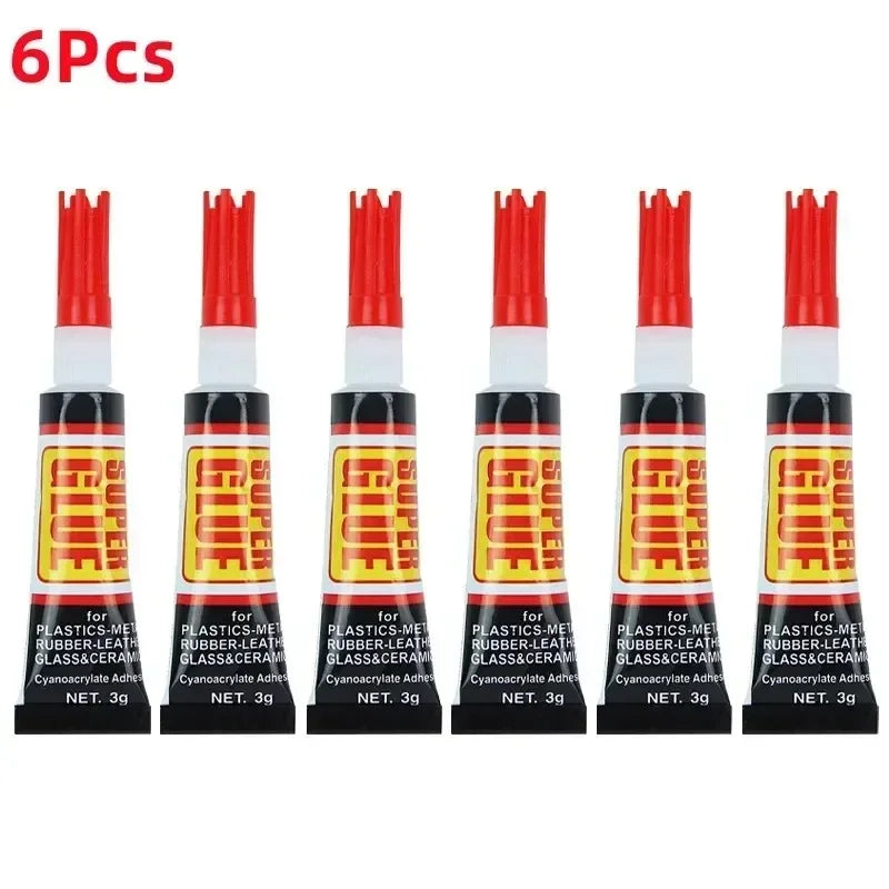 3/12 Epoxy Resin Pcs Super Glue Liquids Tube 502 Quick Repair Plastic Metal  Nail Shoe Superglue Strong Adhesive Uv Sealers
