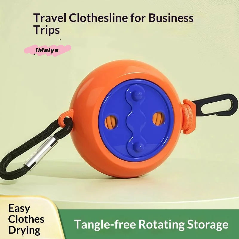 M-1Pc Windproof Retractable Clothesline Outdoor Laundry Drying Rope Anti-slip Cord For Camping Hotel Portable Travel