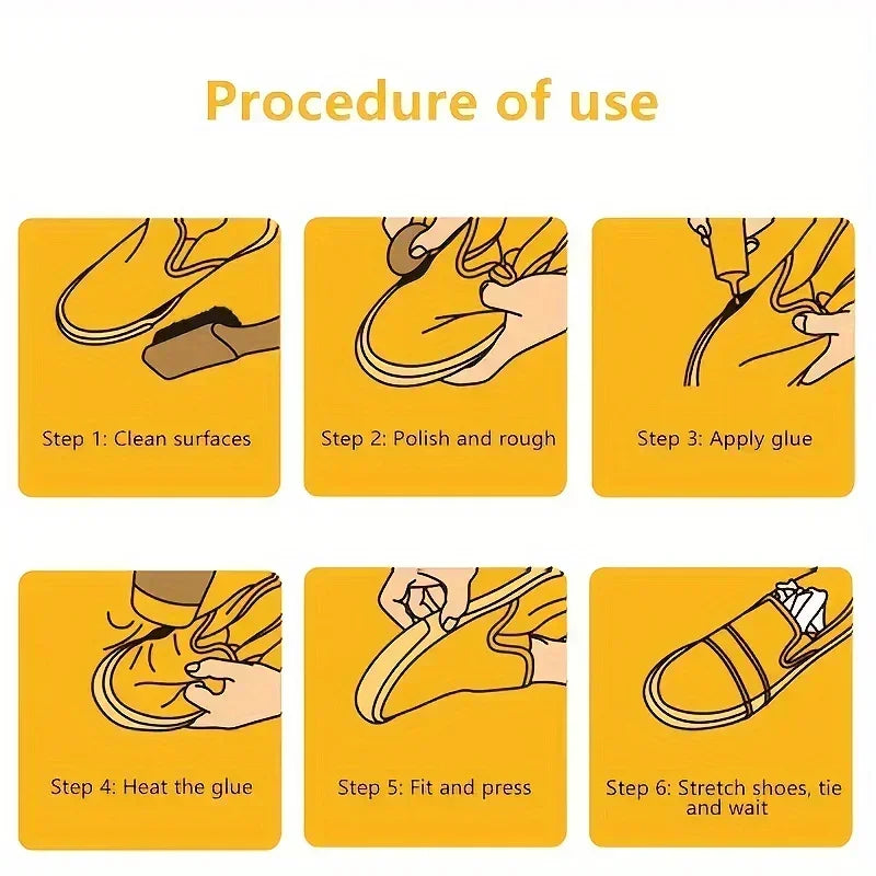 3pcs Shoe Repair Glue Professional Strong Adhesive Soft Resin Waterproof Glue for Fixing Shoe Soles and Sneakers