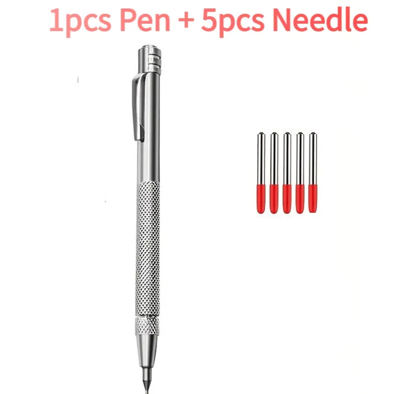 25/21/17/11/6PCS Carbide Tip Scriber Engraving Pen For Engraving Metal Sheet Stainless Steel Ceramic Glass Scribing Hand Tools