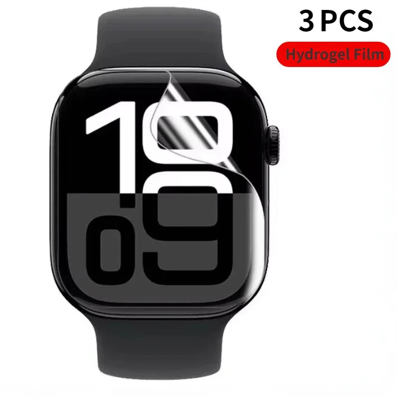Glass Screen Protector Film For Apple Watch 11 10 46/42mm Ultra 3/2 49mm Soft Hydrogel Film iWatch 9 8 7 6 5 SE 45/41mm 44/40mm