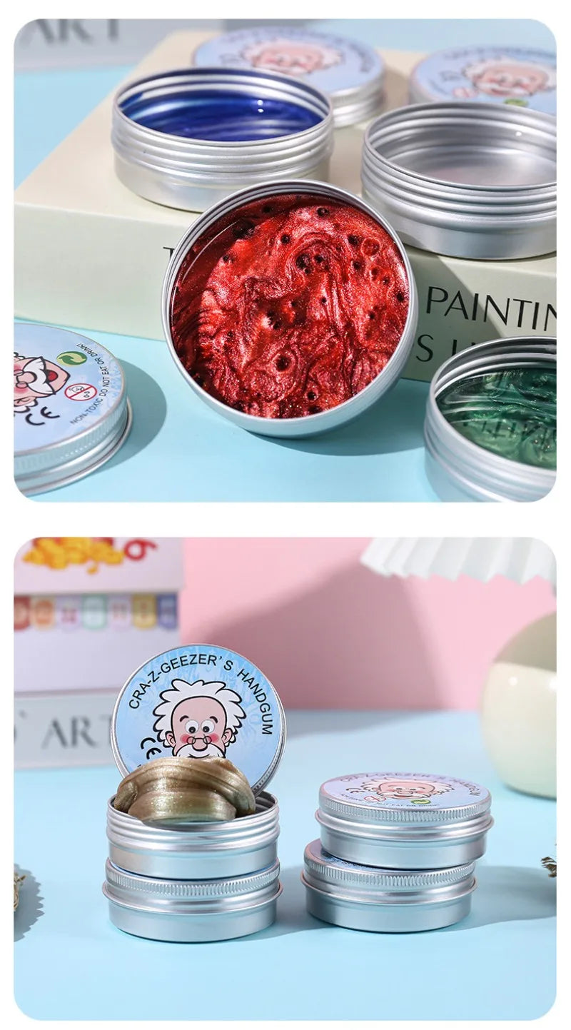 New Stress Relief Toys Old Man Liquid Squishy Transparent Crystal Slime Fluffy Foam Putty Kids Safe Bouncy Stretchy Color Slime