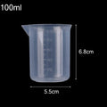 50/1PCS 100ml Plastic Measuring Scale Cup Lab Transparent Graduated Liquid Container Small Beakers Without Handle Kitchen Tools
