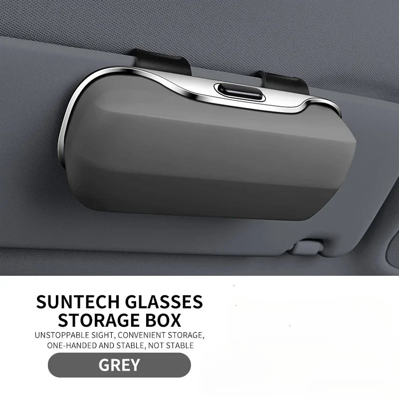 Universal Multifunction Car Glasses Box Portable Car Sunglasses Holder Car Driving Glasses Holder Eyeglass Case Sun Visor Storag