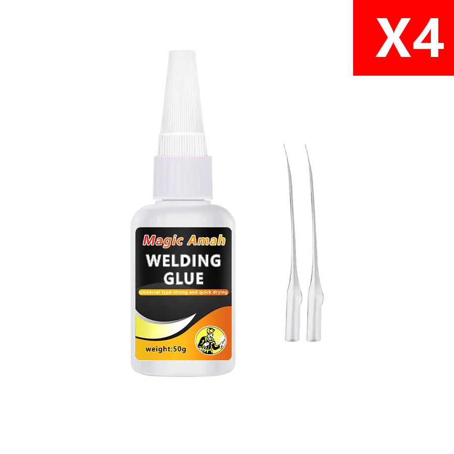 1/4PCS Welding Glue Strong Bonding Instant Drying Adhesive Instead of Welding for Metal Plastic Ceramic Wood Repair