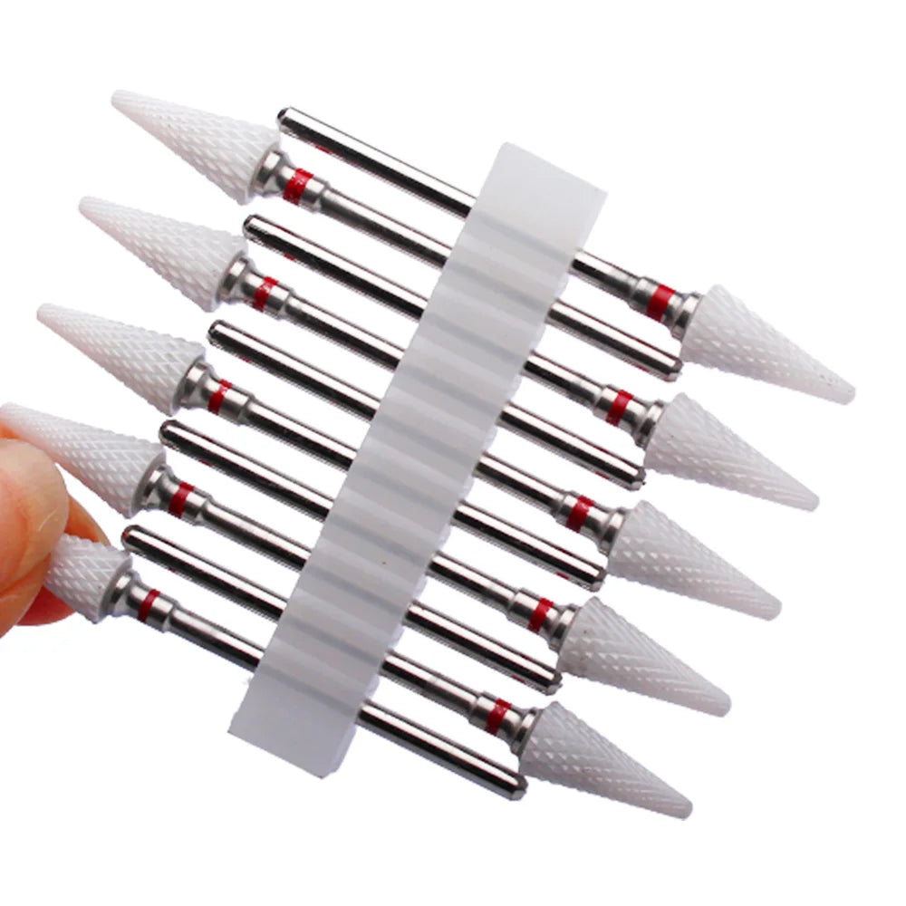 10pc Carbide Manicure Cutters Set Nail Drill Bits Gel Polish Remover Cutter Ceramic Strawberries for Nails Electric Files Tools