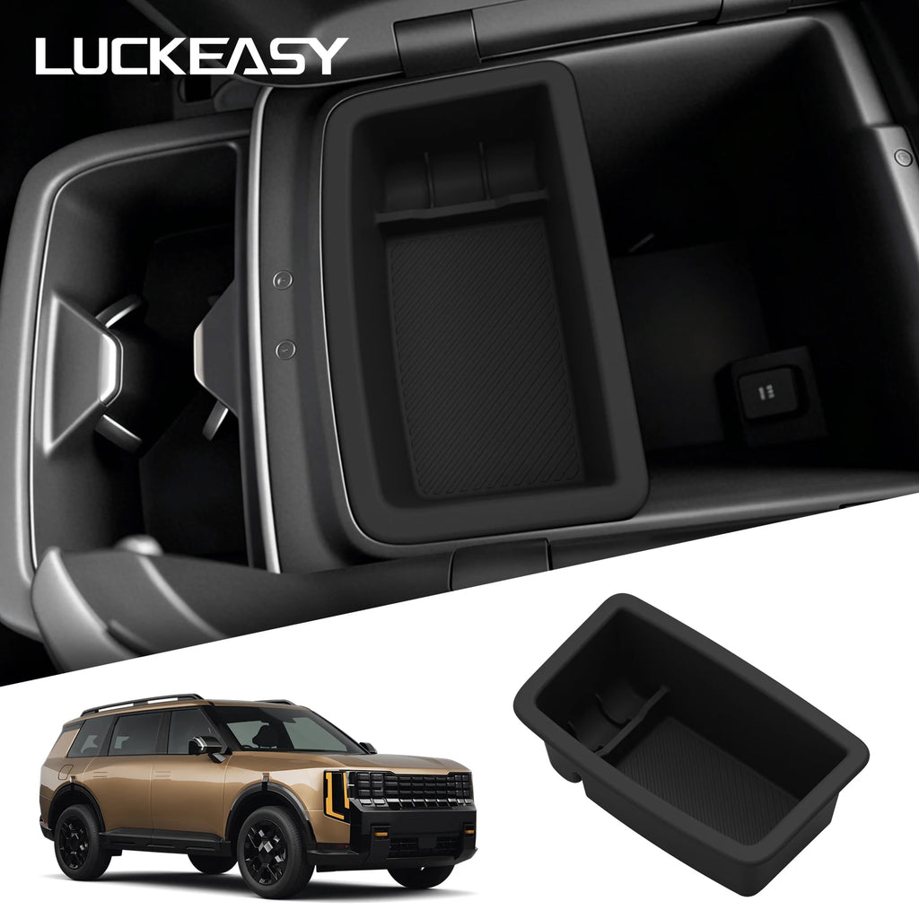 LUCKEASY for Kia Telluride 2027 Base Trim Car Storage Box Accessories Center Console Armrest Box Inner Liner Hanging Storage Box