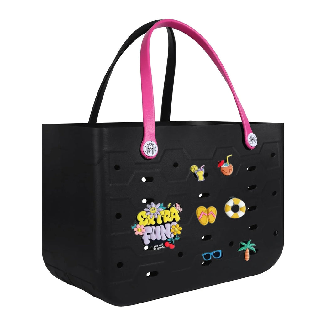 XL Extra Large Beach Bag EVA Rubber Waterproof Beach Travel Picnic Storage Basket Women Shopping Handbag Sac Jelly Tote Bag