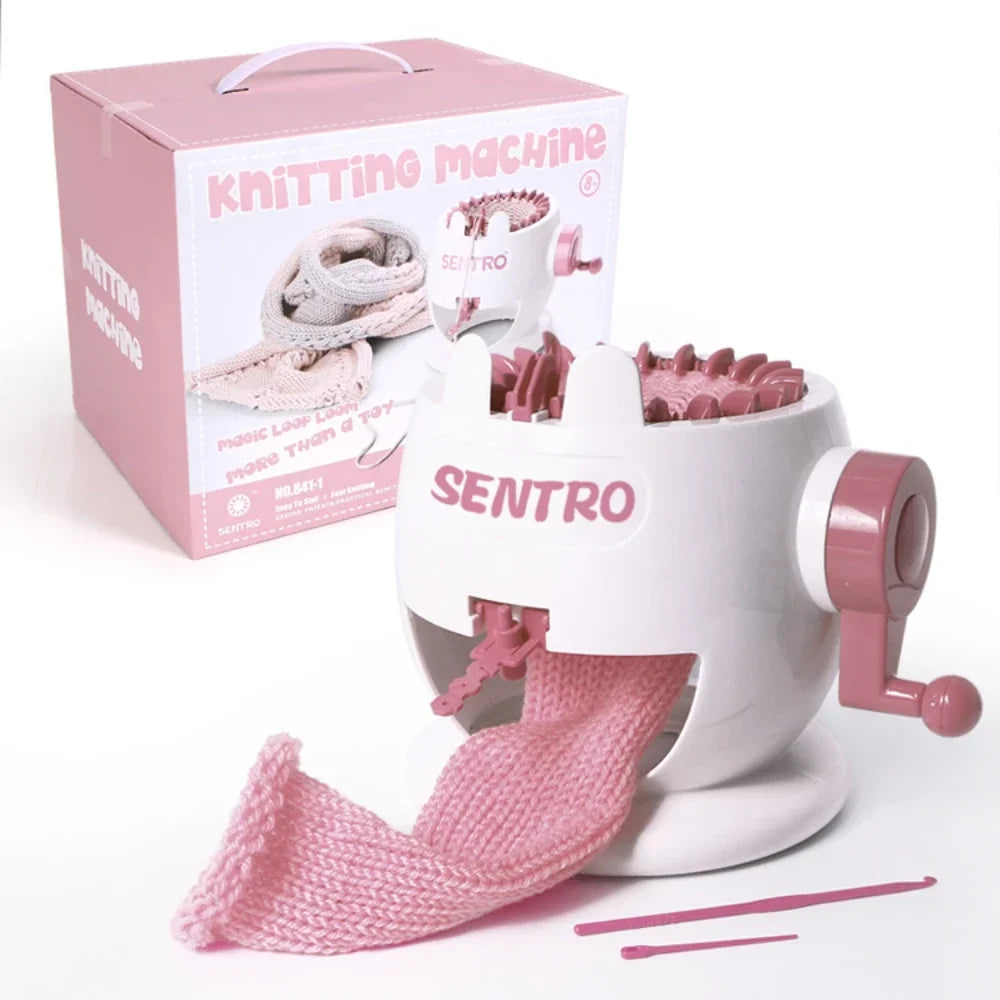 Automatic Knitting Machine, 22 Stitches Smart Knitting Board Rotary Double Crochet Knitting Machine Kit for Adults or Beginners