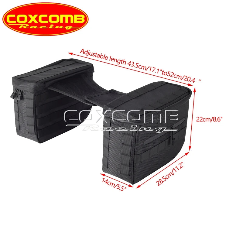 Motorcycle Saddlebag Luggage Tail Side Black Luggage Saddle Bags For Harley Softail Sportster Dyna FXR Custom Touring Club Style